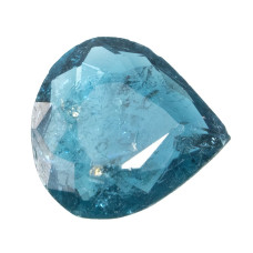 Натуральний блакитний Турмалін груша 6.7х6.4мм 0.65ct