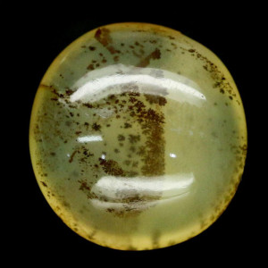 Натуральный желтый дендритовый Опал овал 21.1x20.1мм 26.54ct