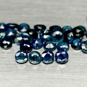 Натуральний синій Сапфір коло 3.4-3.9мм 0.27ct