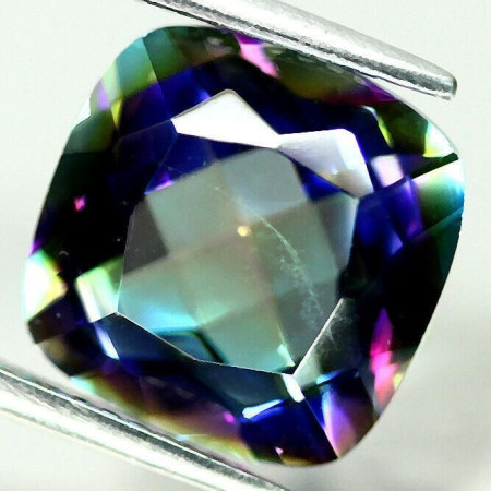 Натуральный мистический Кварц кушион 11.0x10.9мм 5.25ct