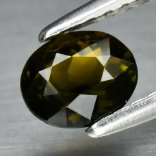 Натуральный зелёный Турмалин овал 5.6x4.7мм 0.57ct