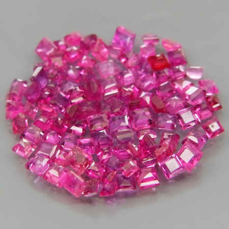 Натуральний рожевий Рубін квадрат 1.3 - 2.3мм 0.05ct