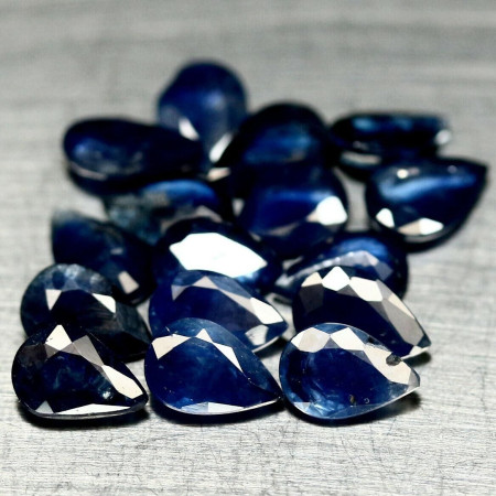 Натуральный синий Сапфир груша 6.0x4.3 - 6.2x4.2мм 0.48ct