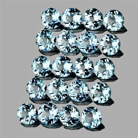 Натуральный Аквамарин круг 1.7мм 0.018ct