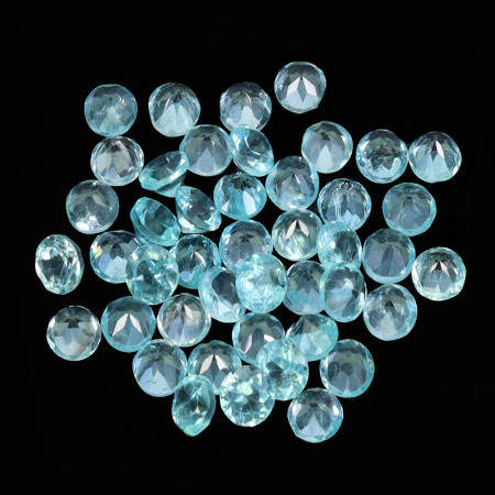Натуральний Апатит параїба коло 2.9мм 0.12ct