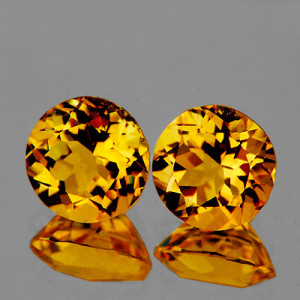 Натуральний Цитрін коло пара 6мм 1.51ct