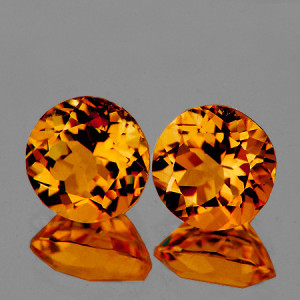 Натуральный мадейра Цитрин круг пара 6мм 1.60ct