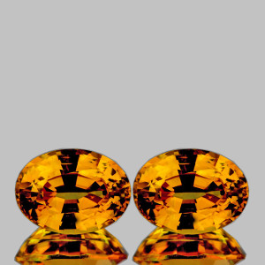 Натуральный мадейра Цитрин овал пара 8х6мм 2.08ct