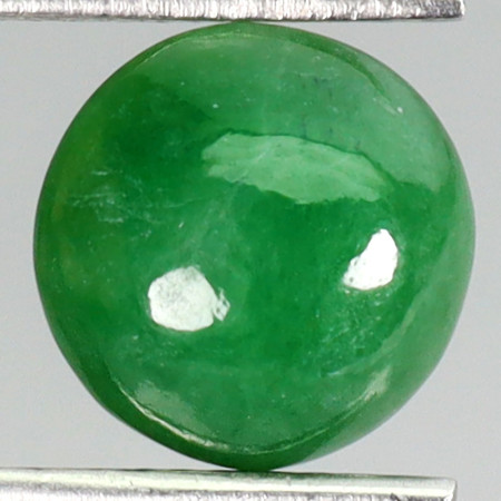 Натуральный зелёный Жадеит круг 8.5мм 2.09ct