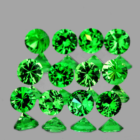 Натуральный Цаворит круг 2.5мм 0.07ct