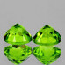 Натуральный Перидот круг пара 7мм 2.53ct