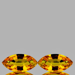 Натуральний помаранчевий Сапфір маркіз пара 6x3мм 0.50ct