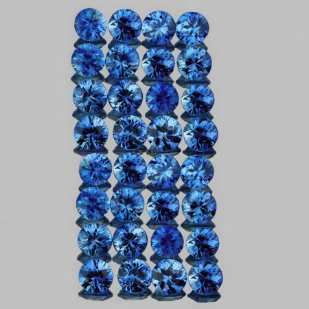 Натуральный синий Сапфир круг 1.3мм 0.012ct