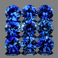 Натуральный темно синий Сапфир круг 2.8мм 0.10ct