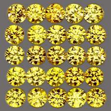 Натуральний жовтий Сапфір коло 1.2мм 0.01ct