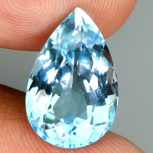 Натуральний блакитний Топаз груша 15.6х10.4мм 8.57ct