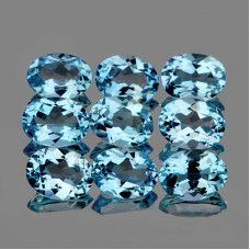 Натуральный голубой Топаз овал 6х4мм 0.58ct