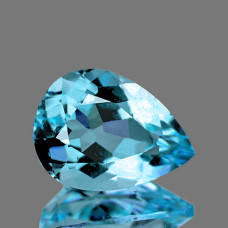 Натуральный голубой скай блю Топаз груша 10х7мм 2.14ct