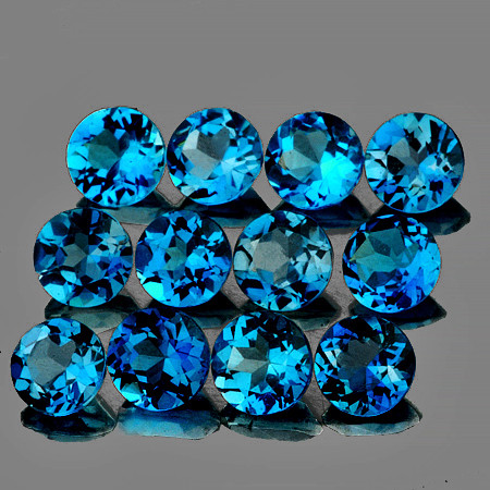Натуральний блакитний лондон Топаз коло 4мм 0.32ct Натуральний блакитний лондон Топаз коло 4мм 0.32ct