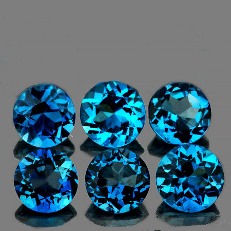 Натуральний блакитний лондон Топаз коло 5мм 0.60ct Натуральний блакитний лондон Топаз коло 5мм 0.60ct