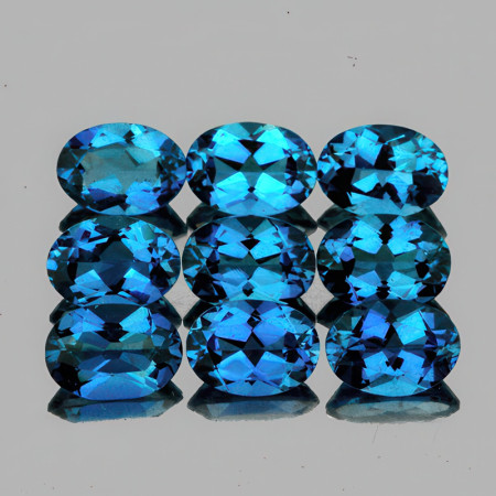 Натуральний блакитний лондон Топаз овал 5х4мм 0.42ct