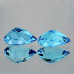 Натуральный голубой скай блю Топаз груша пара 9х6мм 3.60ct