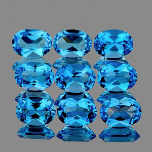 Натуральний блакитний свис Топаз овал 5х4мм 0.42ct