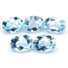 Натуральный голубой Топаз овал 8.4х6.5 - 8.5х6.5мм 1.65ct