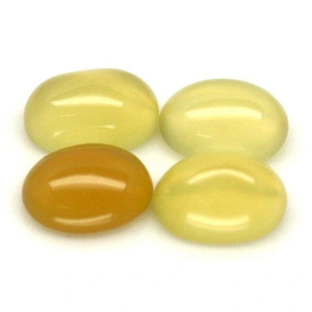 Натуральный желтый Опал овал 13.6х11.2 - 13.7х10.6мм 5.47ct