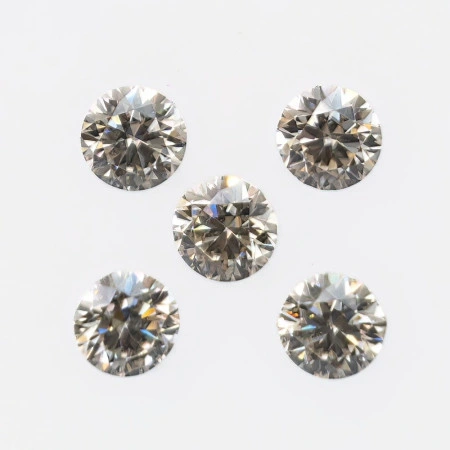 Муассанит желтый круг 0.10ct 3мм