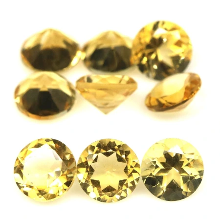 Натуральний Цитрин коло 7.1мм 1.22ct Натуральний Цитрин коло 7.1мм 1.22ct