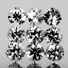Натуральный белый Сапфир круг 3мм 0.12ct