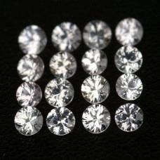 Натуральный белый Сапфир круг 1.5мм 0.02ct