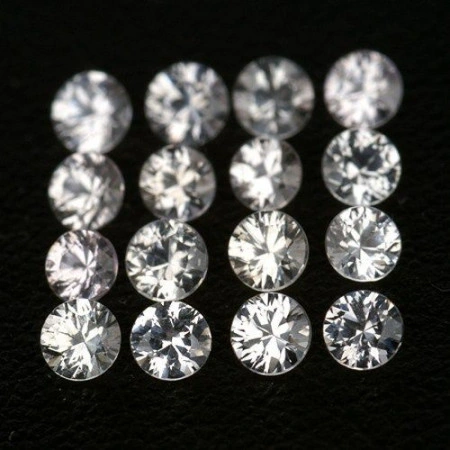 Натуральный белый Сапфир круг 1.5мм 0.02ct