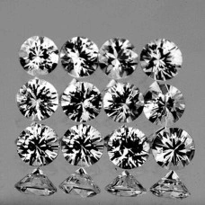Натуральний білий Сапфір коло 2.5мм 0.08ct