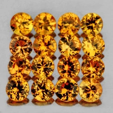 Натуральний помаранчевий Сапфір коло 1.5мм 0.02ct