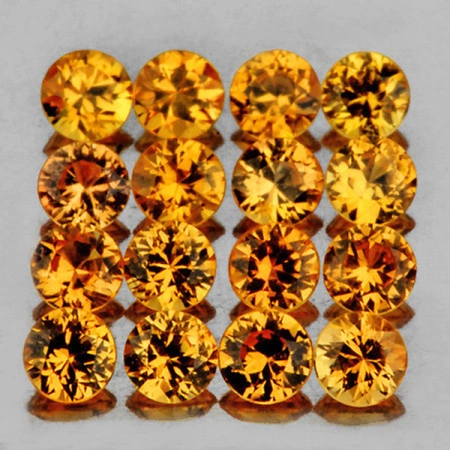 Натуральный оранжевый Сапфир круг 1.5мм 0.02ct