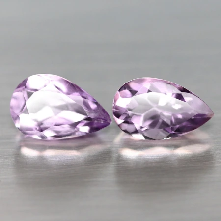 Натуральный Аметист 7.9х5.0мм пара груша 1.45ct Натуральный Аметист 7.9х5.0мм пара груша 1.45ct
