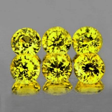 Натуральний жовтий Сапфір коло 3мм 0.16ct