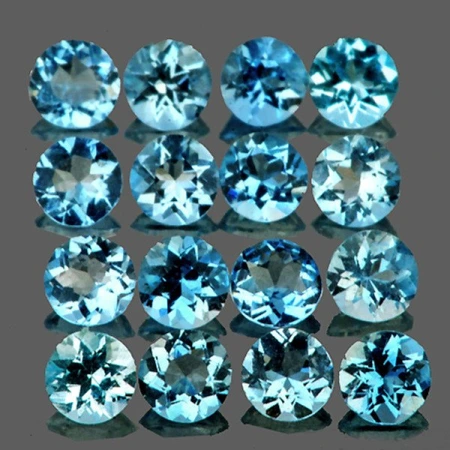 Натуральный свисс Аквамарин круг 1.8мм 0.02ct