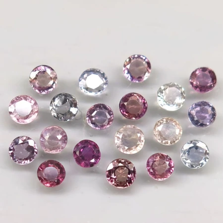 Натуральний кольоровий не грітий Сапфір коло 2.5мм 0.10ct