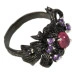 Серебряное кольцо с Аметистами и Турмалинами 17.75р