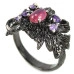 Серебряное кольцо с Аметистами и Турмалинами 17.75р