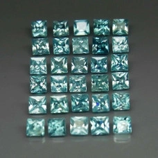 Натуральний блакитний Циркон квадрат 3.0-3.2мм 0.25ct
