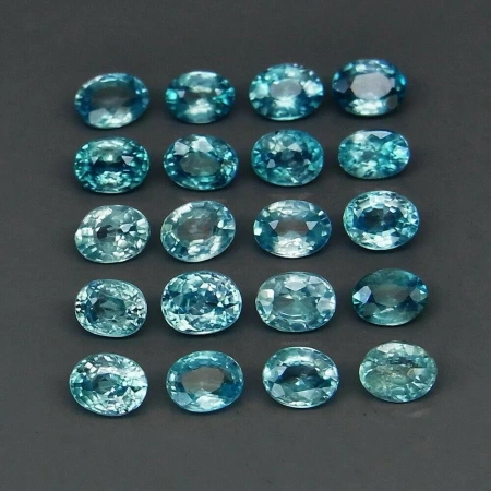 Натуральний блакитний Циркон овал 4x3мм 0.28ct Натуральний блакитний Циркон овал 4x3мм 0.28ct
