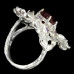 Серебряное кольцо с Рубином и Аметистом 16р