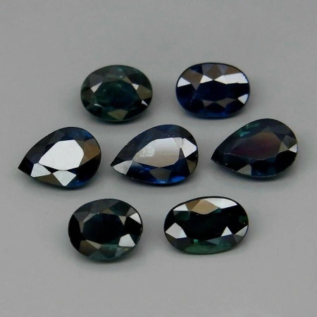 Натуральный не гретый синий Сапфир 6.0x5.0 - 7.5x5.0мм 0.81ct