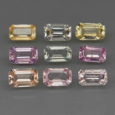 Натуральный цветной не гретый Сапфир октагон 4.7x2.8 - 5.3x3.1мм 0.33ct