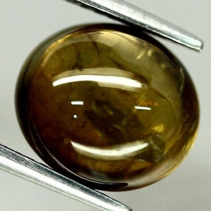 Натуральний жовтий Турмалін Дравіт овал 10.8x9.6мм 4.63ct