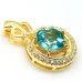 Серебряная подвеска с натуральным Топазом и Cz 2,40г